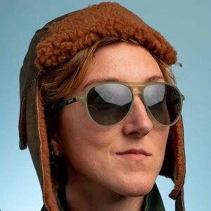 Goodr MACH G BUZZED ON THE TOWER Cadet Green Aviator Sunglasses